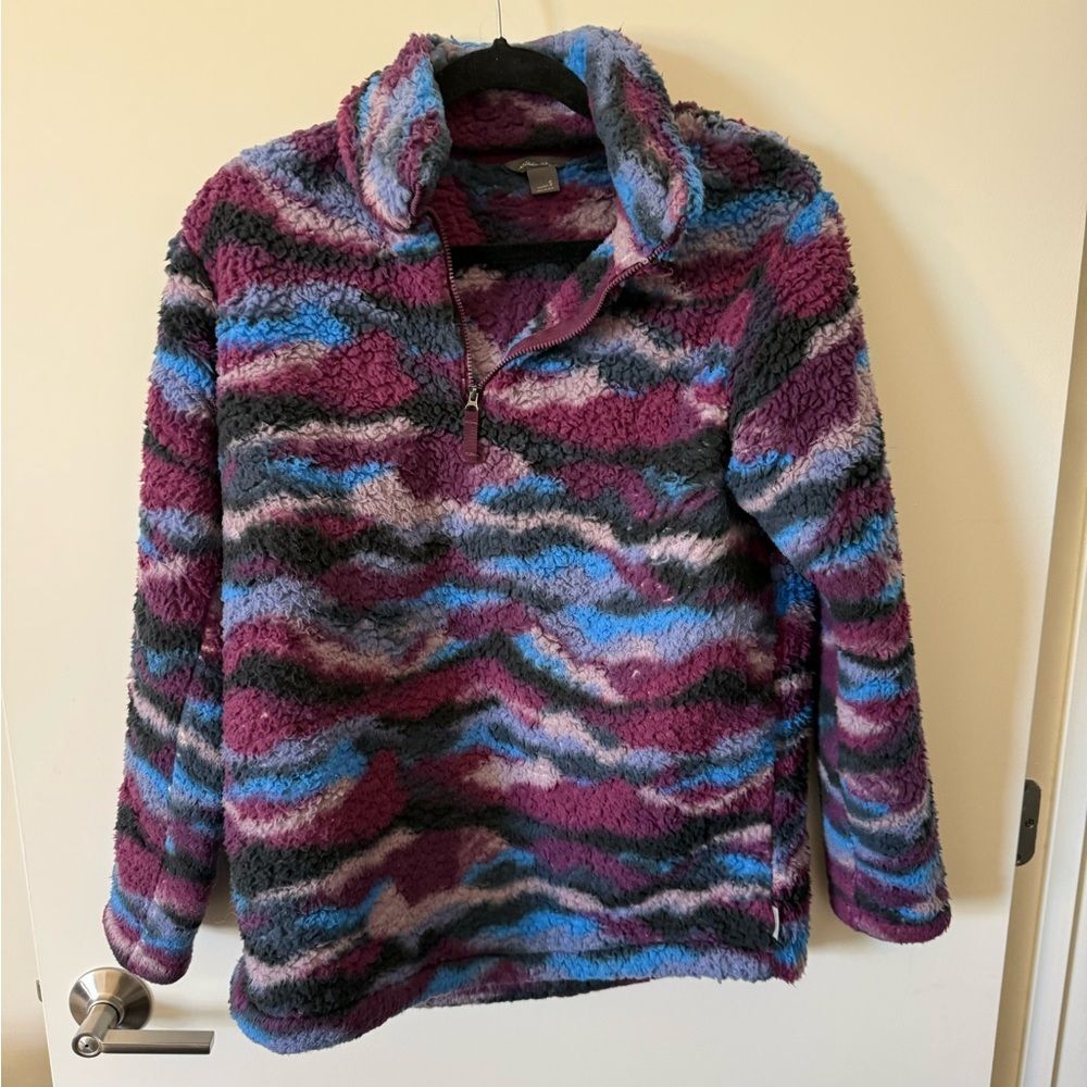 Eddie Bauer Fleece Pullover Quarterzip Sweater